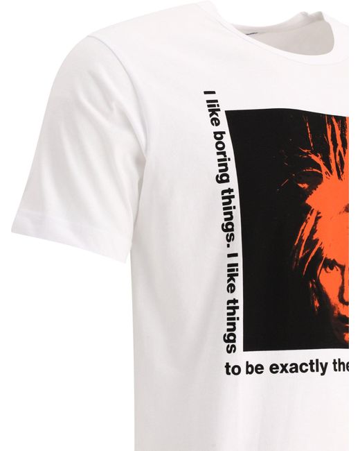 Comme des Garçons Comme des Garçons Hemd "Andy Warhol" T -Shirt in White für Herren