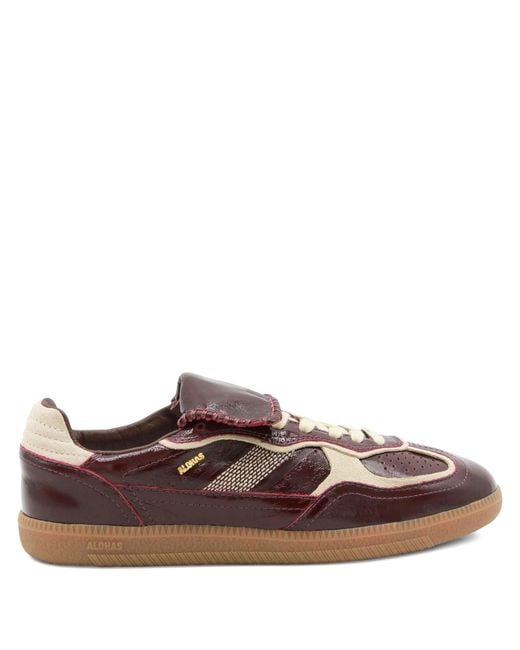 Alohas Brown Tb.490 Club Patent Deep Burgundy Leather Sneakers