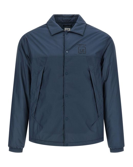 C P Company Blue 'The Metropolis Series' Overshirt for men