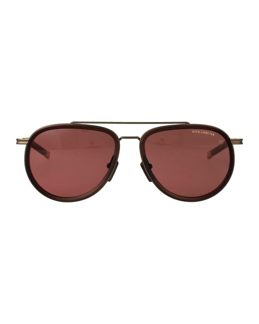 Dita Eyewear Brown Aviator Sunglasses Dls441 A 01