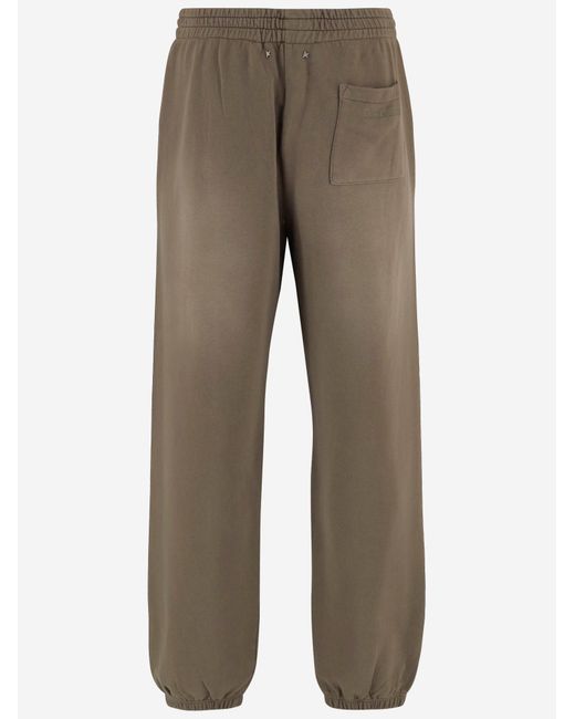 Golden Goose Deluxe Brand Gray Cotton Trousers for men