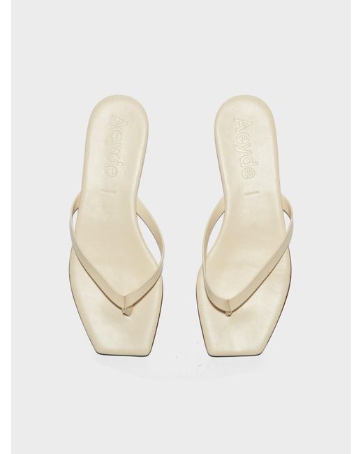 Aeyde White Renee Nappa Leather Creamy
