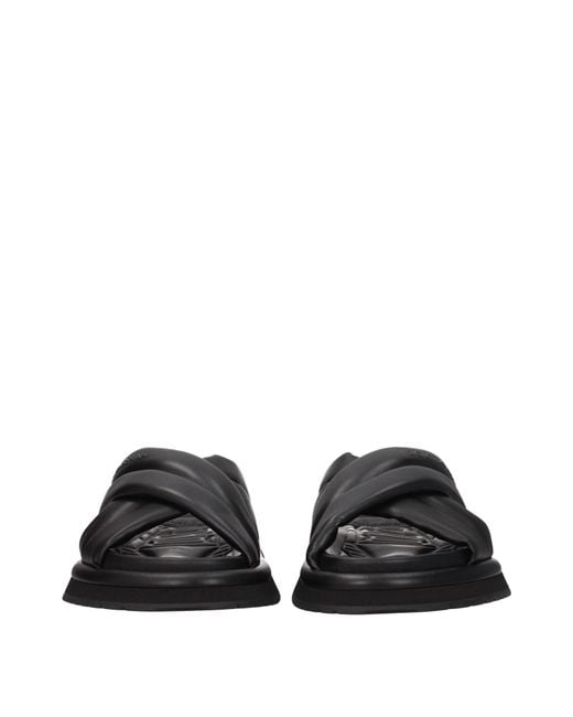 Dolce & Gabbana Black Dolce&Gabbana Slippers And Clogs Leather