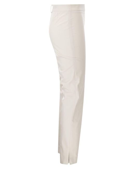 Cotton Twill Capri Pantalon avec collier Brunello Cucinelli en coloris White