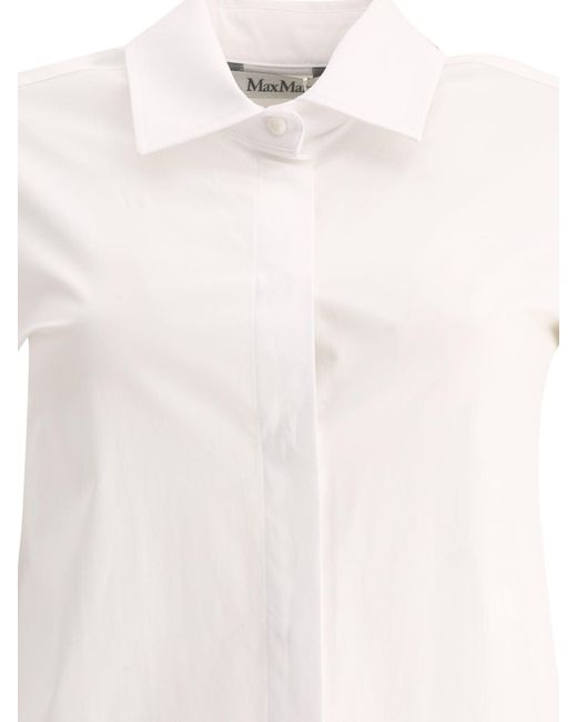 Max Mara "knut" Shirt Met Borduurwerk in het White