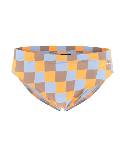 Jacquemus 'orange Damier' Zwembroeken in het Multicolor voor heren