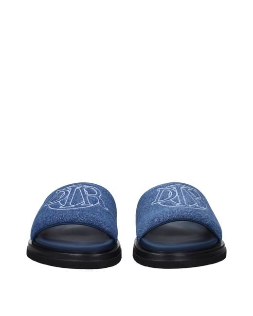 Dior Blue Ciabatte E Zoccoli Uomo Tessuto Blu/Jeans for men