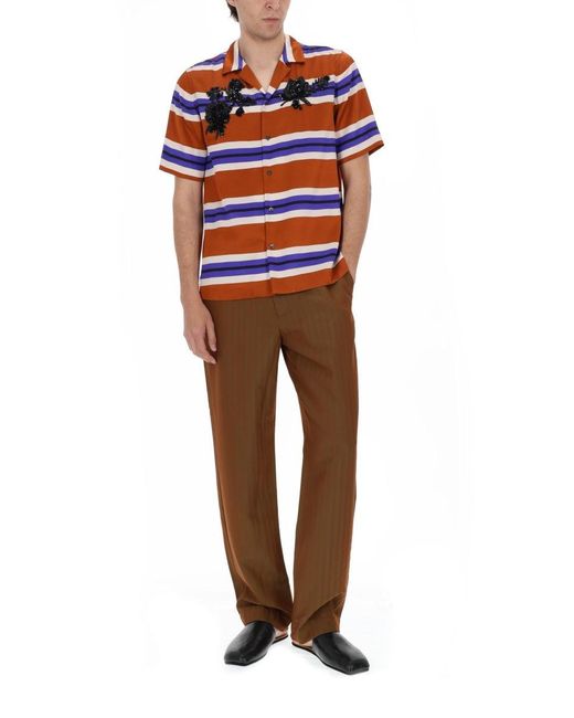 Dries Van Noten Blue Shirt Carltone