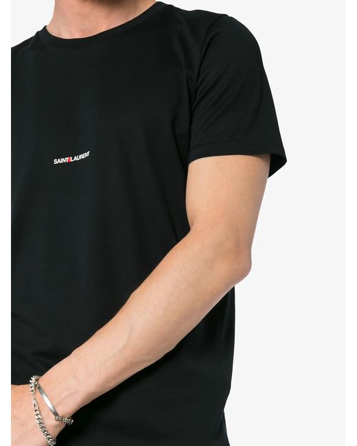 Saint Laurent Black Crew Neck T Shirt for men
