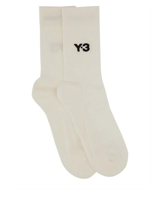 Y-3 White Classic Crew Socks