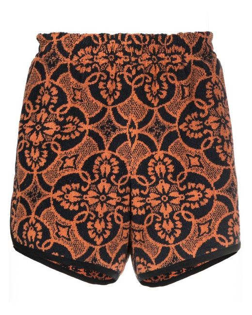 Pantalones cortos de chándal con motivo gráfico MARINE SERRE de hombre de color Orange