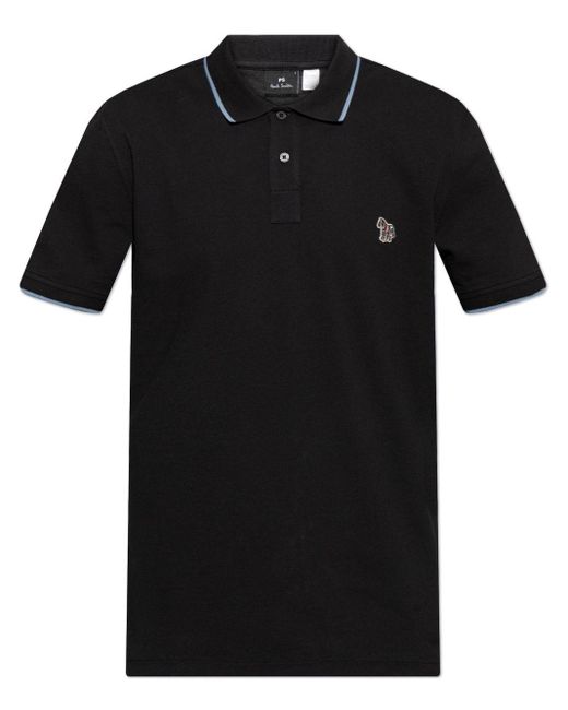 Paul Smith Poloshirt Met Logopatch in het Black voor heren