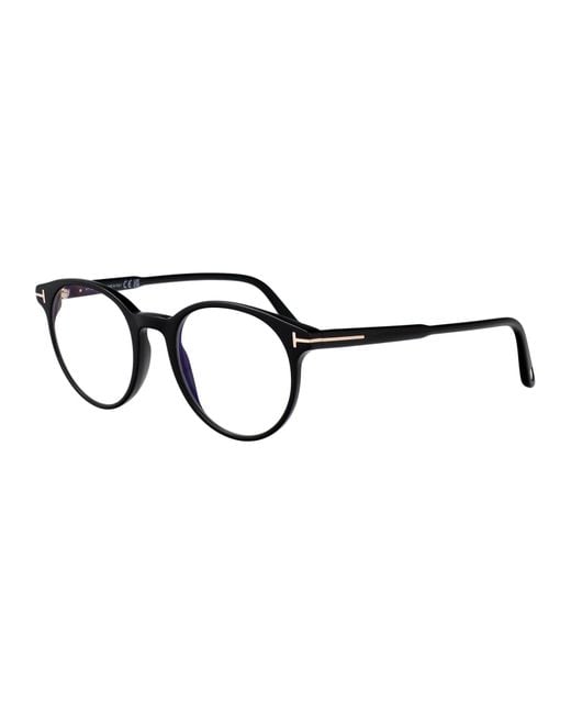 Tom Ford Black Round Optical Ft5695 B 001 for men