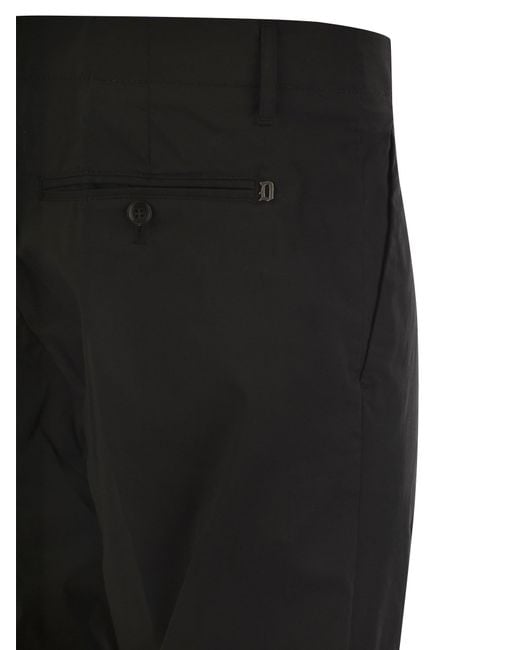 Dondup Black Ben Carrot Poplin Trousers