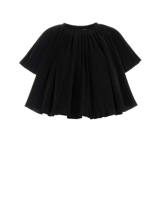 Co. Black Crinkle Cut Top