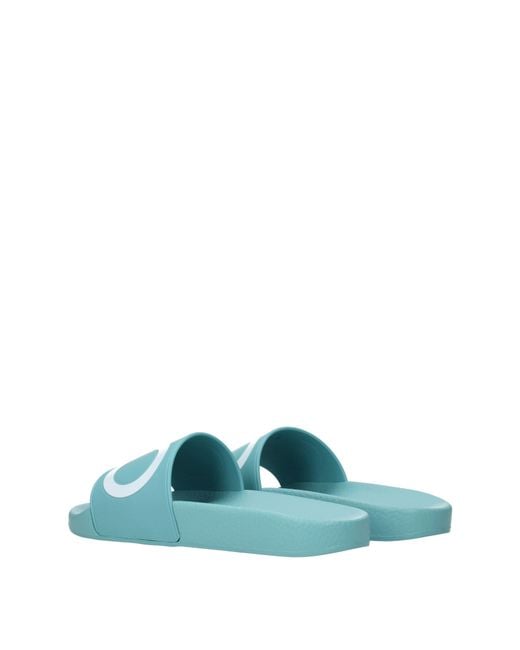 Ferragamo Blue Groovy Flip Flops And Clogs/ Rubber
