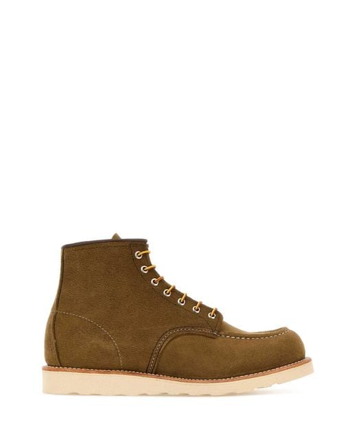 Red Wing Brown Suede Ankle Boots for men