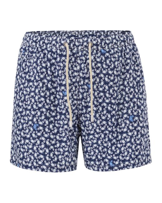 Mc2 Saint Barth Blue Micro Print Swimsuit