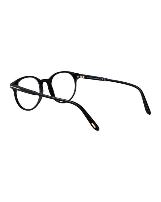 Tom Ford Black Round Optical Ft5695 B 001 for men