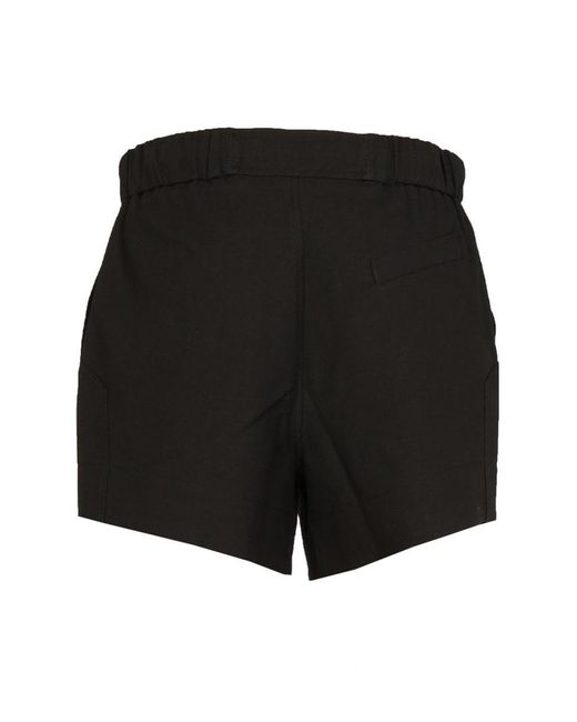 Ganni Black Solid Shorts