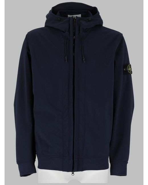 Stone Island Blue Technical Two-Layer Jacket for men