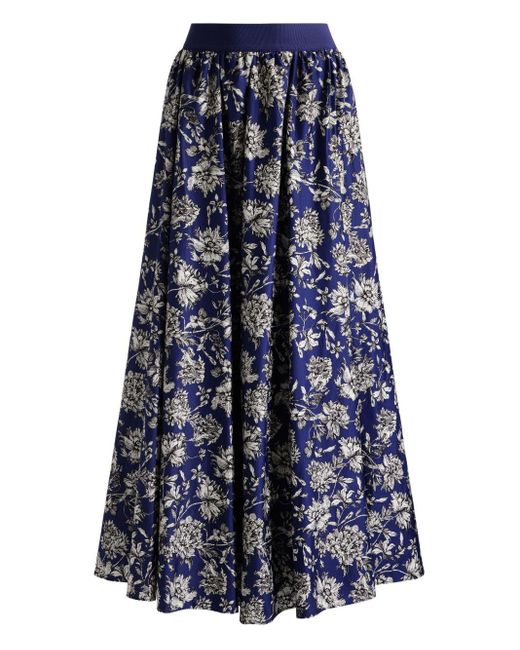 Jupe Longue Nilda Voluminous Alice + Olivia en coloris Blue