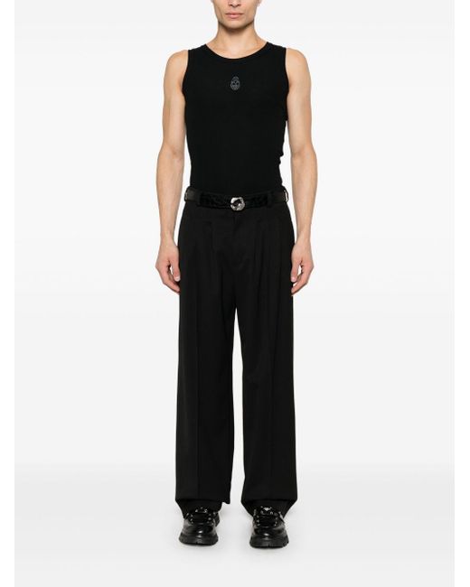 McQueen Black Alexander Mc Queen Skull Cotton Top