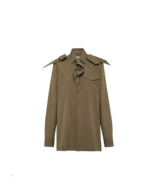 Prada Katoenen Shirt in het Green