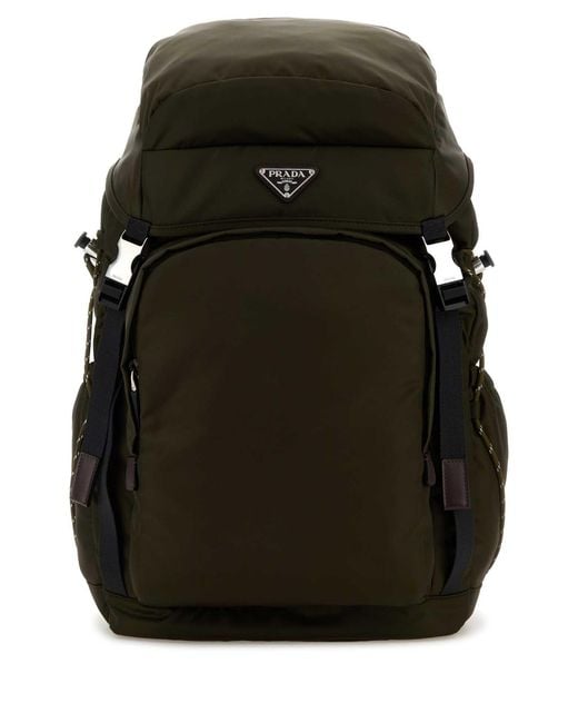 Prada Black Canvas Backpack for men
