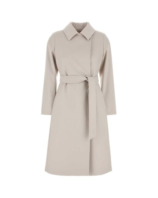 MM STUDIO Natural Sand Wool Bcollag Coat