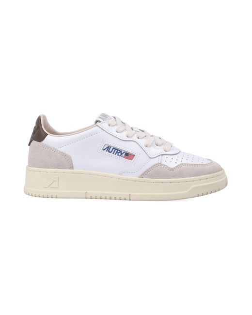 Autry White Medalist Low & Teak Sneakers