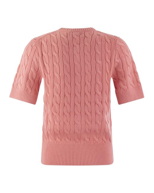 Polo Ralph Lauren Vloeg Vest Met Korte Mouwen in het Pink