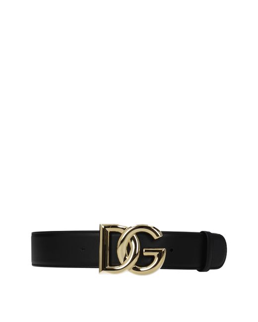 Dolce & Gabbana Black Dolce&Gabbana Leather Belts