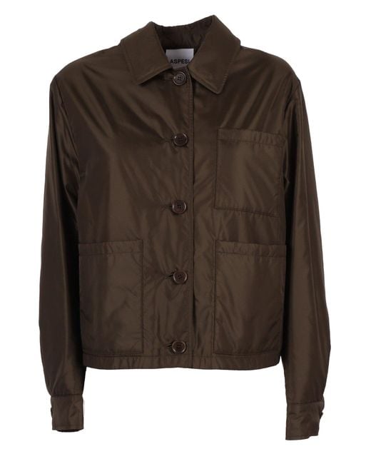 Aspesi Brown Lightweight Minimalist Jacket