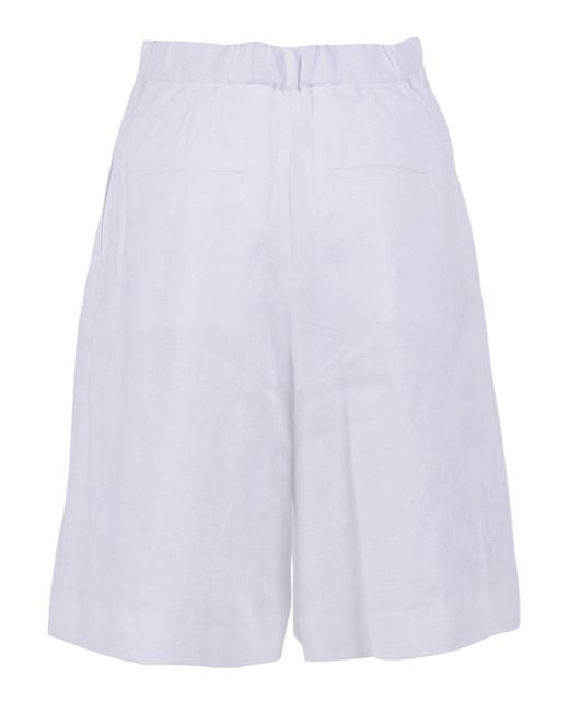 Max Mara White Pantalone Corto Caravan