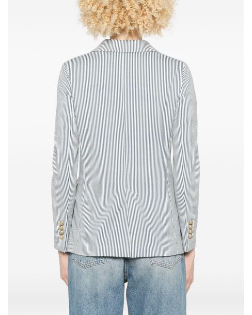 Circolo 1901 Blue Striped Double Breasted Jacket