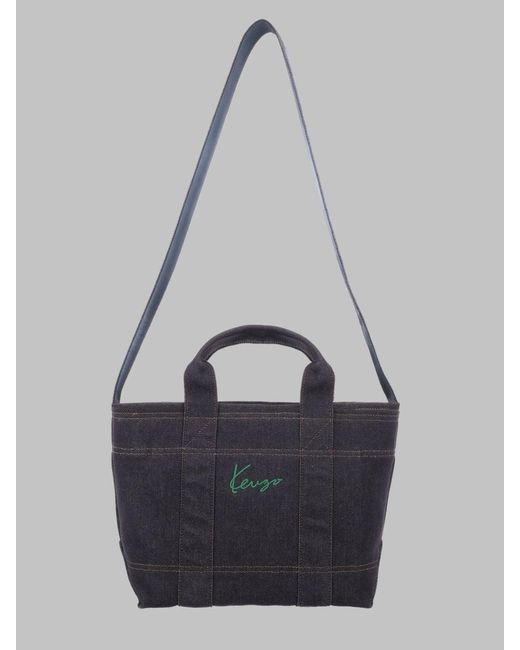 KENZO Blue Borsa Tote Tulip" Small