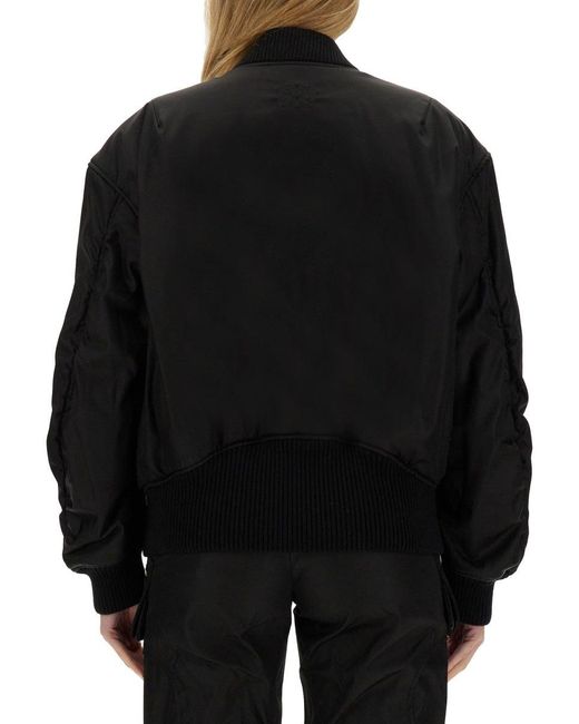 Off-White c/o Virgil Abloh Black Nylon Bomber Jacket
