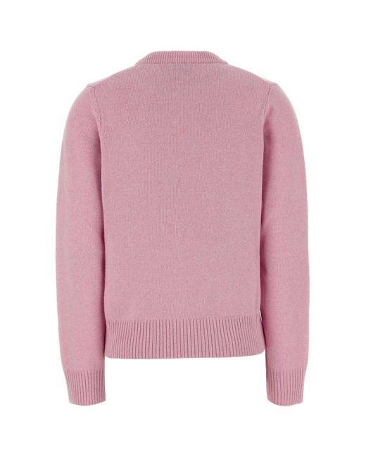 Ganni Pink Wool Blend Sweater