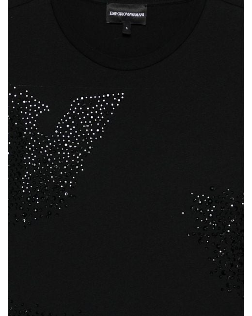 Emporio Armani Black Logo Cotton T-Shirt