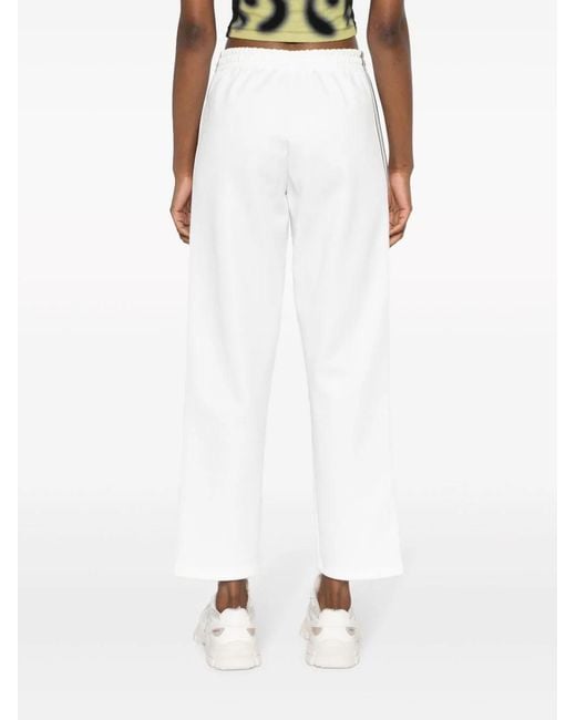 P.A.R.O.S.H. White Logo-Embroidered Striped Track Pants