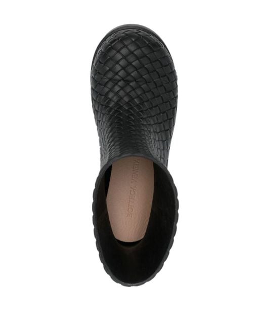 Bottega Veneta Black Stylish Fireman Boots For