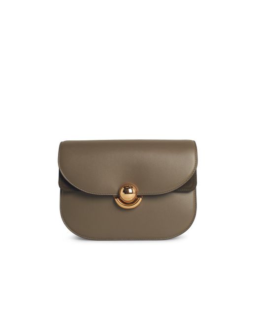 Furla Small 'sfera' Green Lear Crossbody -Tasche