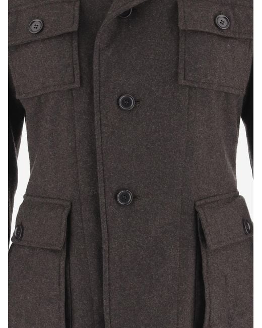 Aspesi Black Jacke aus Wolle und Kaschmir