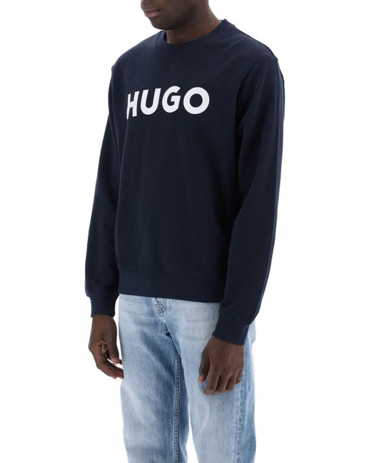 Sudadera de logotipo de Dem HUGO de hombre de color Blue