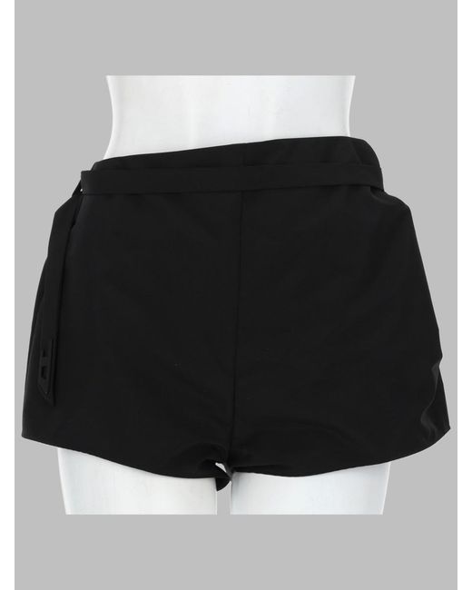DIESEL Black Mini Shorts