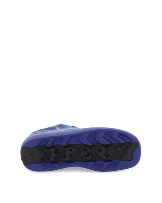 Burberry Sneakers Box Met Cheque -verwerking in het Blue voor heren