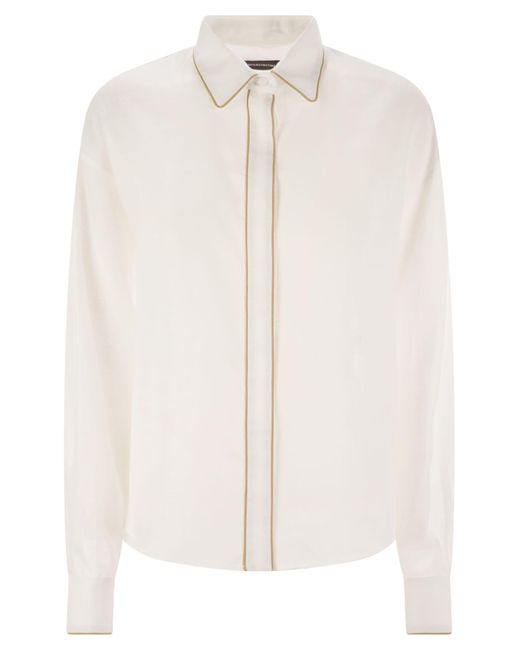 MVP WARDROBE White MVP -Kleiderschrank -Leinenhemd