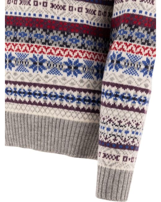 Beams Plus Strahlen plus Strickwege in Gray für Herren