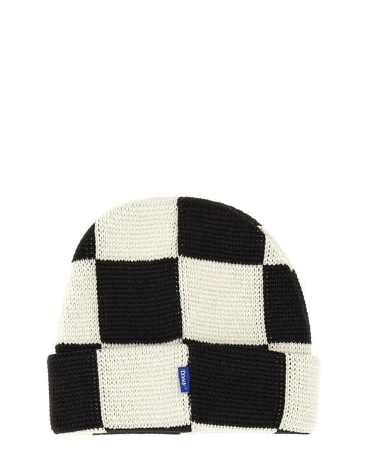 AWAKE NY Black Beanie Hat With Logo for men